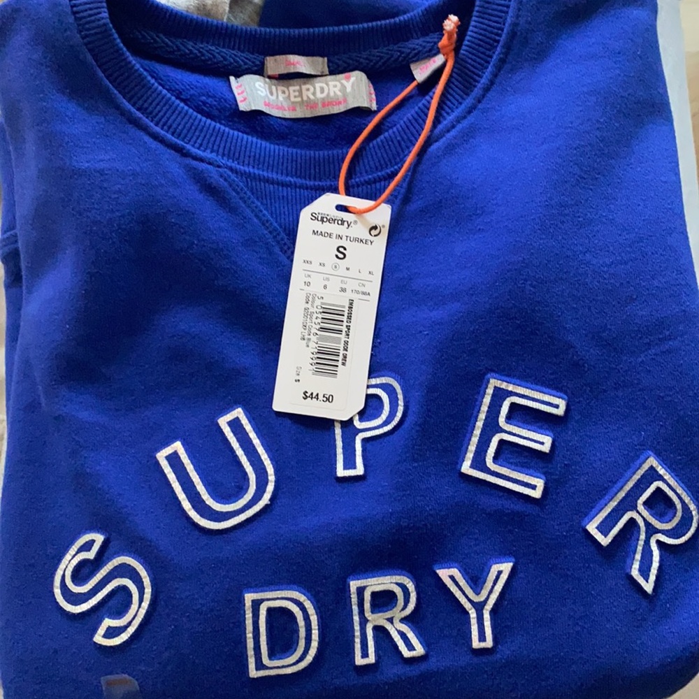 Superdry blue crew sweater - Picture 2 of 2